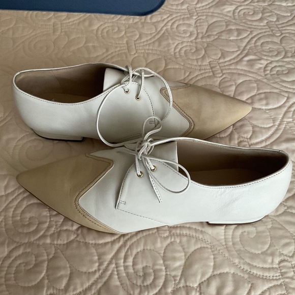 Jill Sander Navy Leather Oxfords - Picture 6 of 6